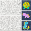 64Pcs Cute Dinosaur Water Soluble Hand Sewing Stabilizers - style: Dinosaur