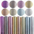 8 Pcs Metallic Lichi Texture Faux Leather Sheets, 8.3" x 11.8" Embossed Pattern PU Leather for DIY Earrings Keychains Pouches - color: Lychee