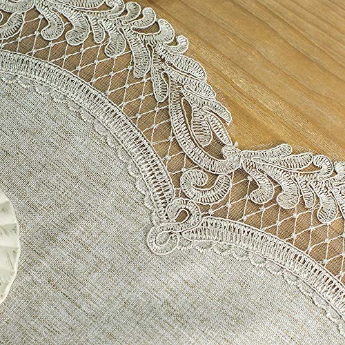 ARTABLE Small Macrame Lace Table Runner Vintage Embroidery 16 x 35 Inch - size: 16 x 35 Inch