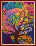 Redxing Stamped Cross Stitch Kits Embroidery kit for Beginners Adults Full Range of Embroidery Patterns Starter Kits DIY Printed Cross Stitch Kits Needlepoint Kits 11CT- Life Tree 15.7x19.7 inch - color: Style 03