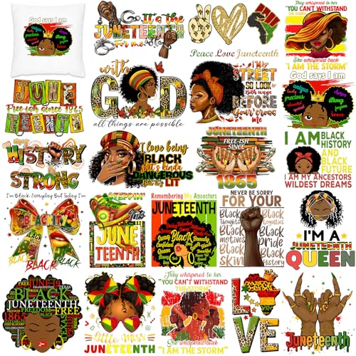 Black Girl Iron on Transfers Heat Transfer Viny 21pcs - color: Fall-20
