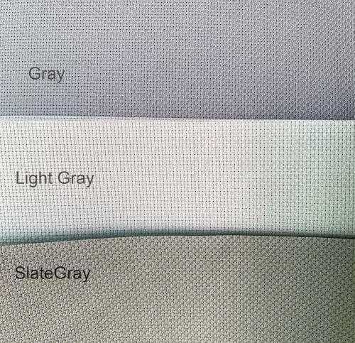 Aida Cloth 14 Count Cross Stitch Fabric,19×28inch (14CT, Gray) - color: Gray, size: 14CT