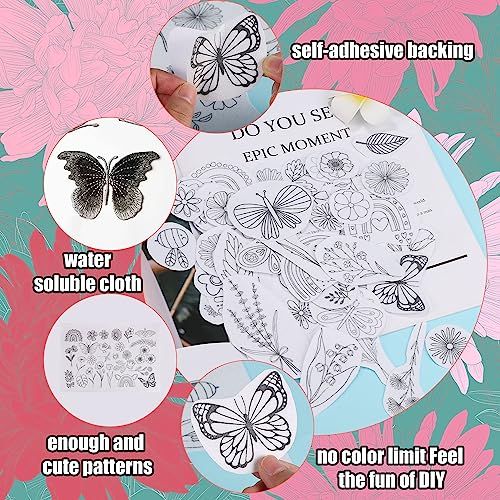 79pcs Hand Sewing Stabilizers, Self Adhesive Washable Stabilizer