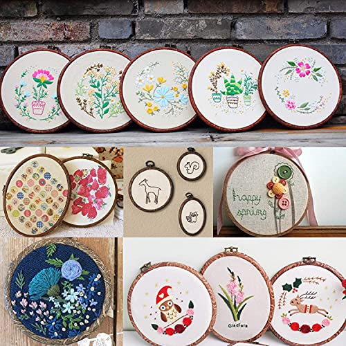 Semetall Embroidery Hoop 4 Pcs 5.5 Inch Embroidery Ring (Round) - size: 5.5 inches