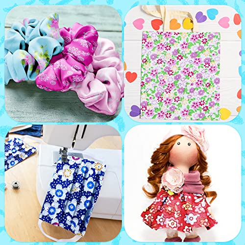 Kinlop 600 Pcs 4"x4" Cotton Fabric Squares Quilting Precut, Mixed Color - color: Mixed Style