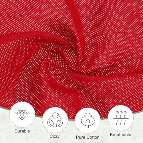 PATIKIL 14 Count Cross Stitch Cloth 19"x28", Embroidery Cotton Fabric DIY Cross Stitch for Handmade Needlework Art Crafts Machine Embroidery, Red - color: Red, size: 19"x28"
