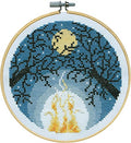 Campfire Counted Cross Stitch Kit with Hoop