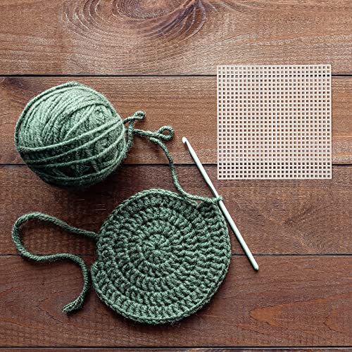 Yunlly 100 Pcs 7 Count Plastic Canvas Mesh Sheets, 4.5'' Square Canvas