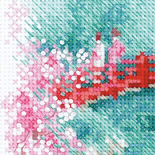 RIOLIS 1745 Sakura. Bridge Counted Cross Stitch Kit 7.09 x 9.45 in - style: Sakura. Bridge 1745
