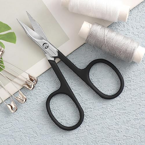 HALO FORGE Small Embroidery Scissors Sharp Straight Tip 3.5 Inch Black - style: 3.5" thread scissors