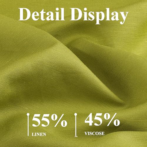 Linen Fabric | Soft, Breathable & Drapable Clothing Fabric | 55% Linen, 45% Viscose | for Dresses, Shirts, Skirts, Needlework, Lining (Sage Green, 2 Yard) - color: Sage Green, size: 2 yard