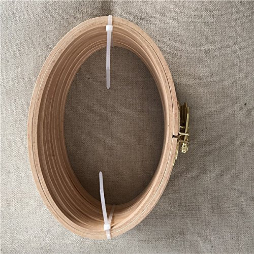 WRMHOM 8.5"x 5.2" Oval Wooden Embroidery Hoop 21x 13cm Oval Hand Stitching Hoop - Cross Stitch Hoop - Framing Hoop - Stitchery Hoop - Craft Supply Hoop (2)