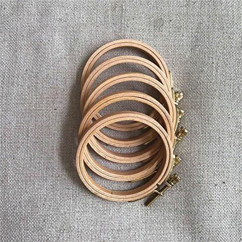 Beech Wood Embroidery Hoops - Small Round Craft Frames for Hand Stitching, Cross Stitch, DIY Art, Natural Wooden Hoops Small Wooden Craft Rings Round Stitching Frames (5pcs, 3 inch) - color: 5pcs, size: 3 inch