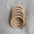 Beech Wood Embroidery Hoops - Small Round Craft Frames for Hand Stitching, Cross Stitch, DIY Art, Natural Wooden Hoops Small Wooden Craft Rings Round Stitching Frames (5pcs, 3 inch) - color: 5pcs, size: 3 inch