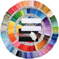 VICOVI 200 Skeins Embroidery Floss and 30 Skeins White & Black Embroidery Thread for Friendship Bracelet String Cross Stitch DIY String Art with 20 PCS Floss Bobbins - color: 200 multicolor + 30 White&Black