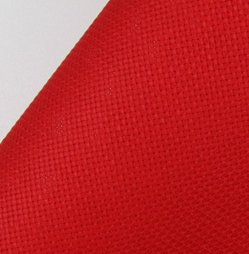 KCS 16 Count Cotton Cross Stitch Aida Cloth Needlework Fabric (Red,19" x 28") - color: Red, size: 19" x 28"
