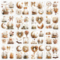 16 Pcs Halloween Fall Rub on Transfers for Crafts 5.7x5.7 Inch - color: Ghost