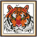 ITSTITCH Stamped Cross Stitch Kits for Beginners,Full Range of Crossstitching Kits Preprinted Pattern for Adults, Embroidery Needlepoint Starter Kits 11ct 3 Strands -Tiger,8.7x8.7 inch - color: Tiger ,8.7x8.7 inch