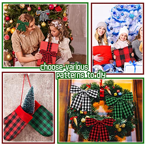 Tegeme 40pcs Christmas Jelly Fabric Strips for Quilting and DIY Craft 2.55" - color: Buffalo Plaid Style