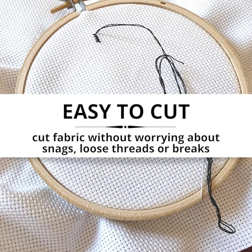 Aida Kit 18 Count 12x18 Inch – 6 Pcs Cross Stitch Fabric Kit Includes 18 Count 3 Black Cloth and 3 Cloth White Cotton 18 Ct Aida Cross Stitch Fabric for Needlework and Embroidery - color: Black, White (18count)