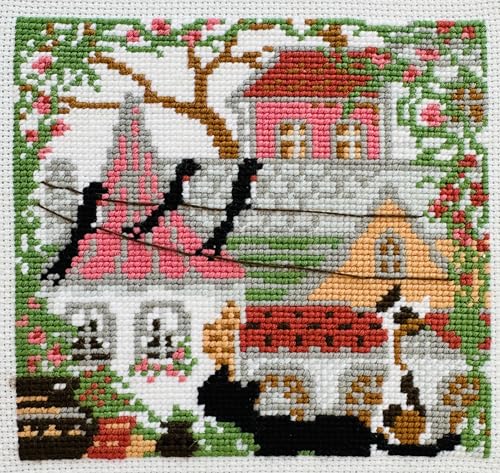 RIOLIS 612 City & Cats Summer Counted Cross Stitch Kit 5.12 x 5.12 in - style: City & Cats Summer 612