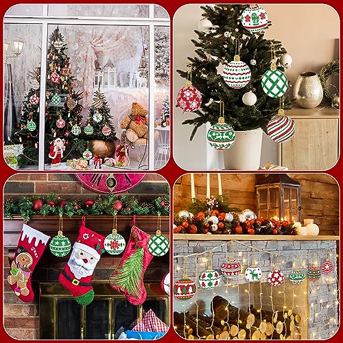 Yuxung 15 Pcs Christmas Diamond Art DIY Keychain Hanging Ornament, Classic - color: Classic