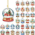 WILLBOND 30 Pcs Christmas Diamond Art Keychain Kits for Adults - color: Crystal Ball