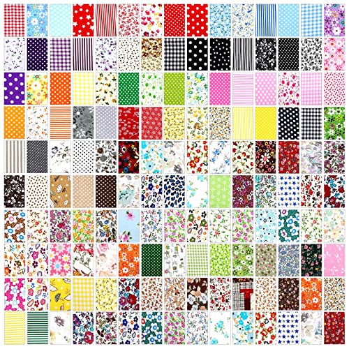Tatuo 150 Pcs 4 × 4 Inch Cotton Fabric Squares Bundle Quilting - style: Pastoral Floral