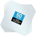 selizo Transfer Paper, 50 Pack Contact Paper Clear Transfer Tape Bulk for Craft - color: 50 Pack, size: Medium Tack Tape with Grid Lines