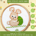 Povitrulya Cross Stitch Kit 'Easter Bunny' - DIY Embroidery with Counted Cross Stitching Pattern of a Cute Bunny - color: Easter Bunny