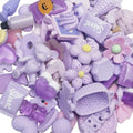 Chenkou Craft 50pcs Lots Mix Assorted Purple Craft DIY Flatbacks Resin Flat Back Buttons Scrapbooking (Purple) - color: Purple