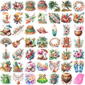48 Sheets Rub on Transfers for Crafts and Furniture Rub on Transfer Stickers Decals for Wood,2.5 * 2.5inch (Hawaii Stickers) - style: Hawaii