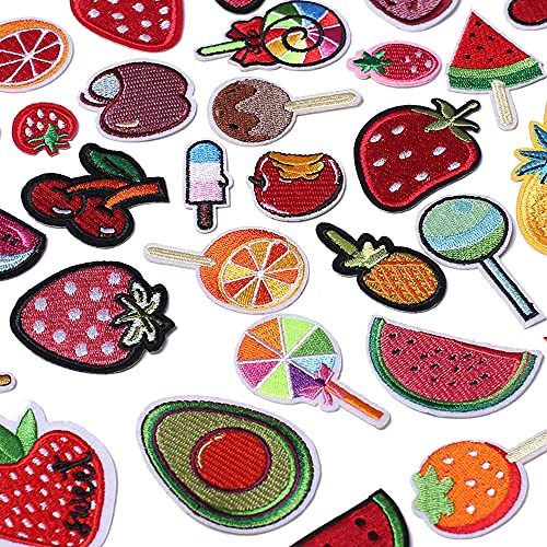J.CARP Fruit Embroidered Iron on Patch for Clothes, Iron-on Patches/Sew-on Appliques Patches for Clothing, Jackets, Backpacks, Caps, Jeans - color: Theme Fruit