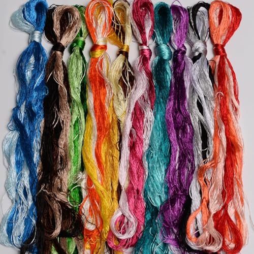 100% Mulberry Silk Embroidery Thread 50 Colors 22m Each (S50)