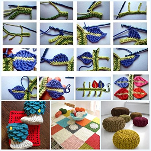 ELINKA Crochet Hooks Set,Crochet Needles for Yarn,102 Pcs Crochet Accessories with Storage Case,Ergonomic Knitting Blunt Needles Stitch Marker DIY Hand Craft Art Tools Knitting Needles for Beginners