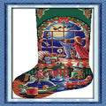 Howie's Needlepoint Cross Stitch Kits, 14CT Pre-Printed Pattern Charistmas Stocking Needlepoint Kits, DIY Charistmas Gift, Children's Paradise, 16.5 x 24 Inch - color: Children's Paradise