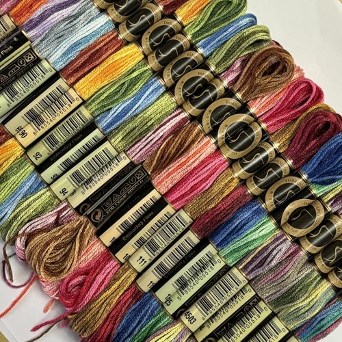 26 Gorgeous Color Variations Floss Variegated Cross Stitch Threads, Set A - color: Set A - 26 Colors