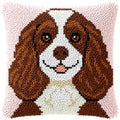 Dog Latch Hook Pillow Kits for Adults Beginners, Cocker Spaniel DIY Cushion - color: Cocker Spaniel