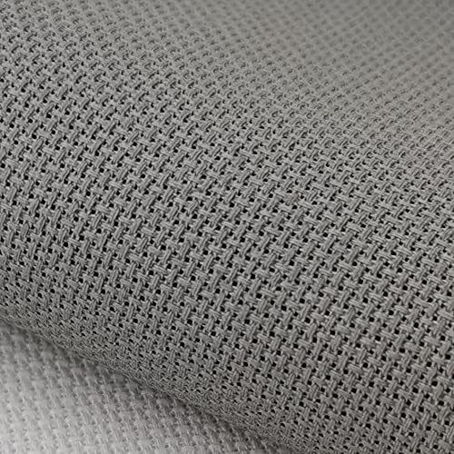 KCS 4/6 pc of 12" x 18" 18CT Counted Cotton Aida Cloth Cross Stitch Fabric (4 pc, Medium Grey) - color: Medium Grey, size: 4 pc