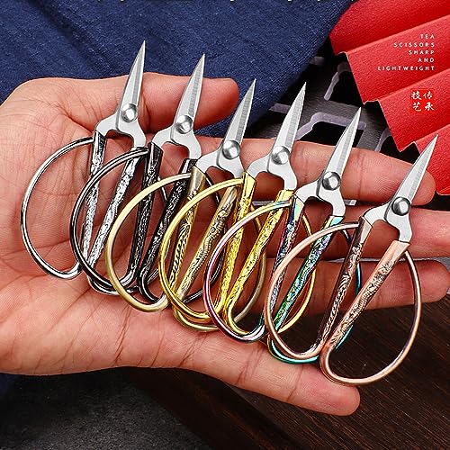 3.3-inch Small Sewing Embroidery Scissors, Vintage Stainless Steel Little Scissors Sharp Shears for Sewing Crafting, Art Work, Cross Stitch Cutting, Handcraft, Needlework DIY Tools Colorful - color: Colorful