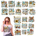 Dazoratix Christian Iron on Patches - 20 Sheets Sunflower Bible Verse DTF Ready to Press Heat Transfers Vinyl Design Religious Stickers Decals for T Shirts Clothes Clothing Hoodies Applique DIY Crafts - style: Sunflower Christian
