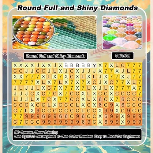 EIBEILI Diamond Art Kits for Adults Sunrise Sunset Landscape Diamond12X16in - color: DP03805