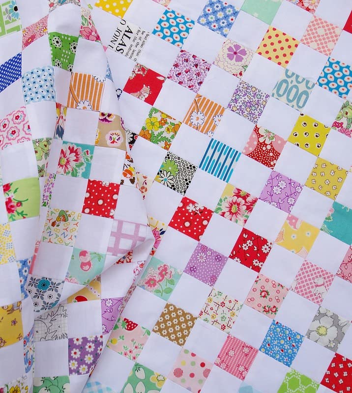 4" x 4" 200pcs Cotton Fabric Squares for Sewing Quilting Supplies-Floral - color: Floral, size: 200 PCS 4"x4"