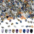 300pcs Glass Crystal Teardrop Beads 6X9mm Drop Glass Spacer Beads Colorful Clear Electroplated Color Crystal Beads for DIY Jewelry Bracelet Making (Drop) - color: Drop