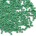 Perlin Glass Seed Beads 3mm 8/0 Round Mini Small Pony Beads 3300pcs for Making Earrings Bracelets Pendants Waist Jewelry DIY Handmade Opaque Color Kit (Green, 2,6 mm ~ 3 mm) - color: Green