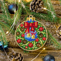 Wizardi Wonderland Crafts Cross-Stitch kit on Wood FLW-003 - color: Golden Christmas Bells
