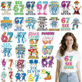 30 Pcs Colorful Funny DTF Transfers Ready to Press - style: 67