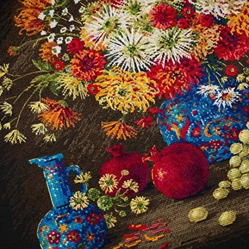RIOLIS 2068 Still Life with Chrysanthemums Counted Cross Stitch Kit