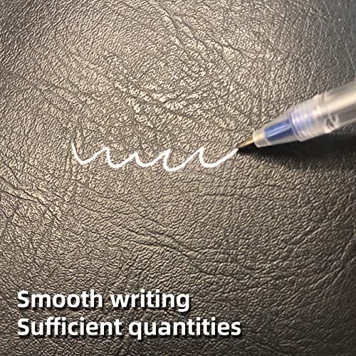 54 Pcs Leather Marking Pen Silver Fabric Markers Pen Set, 4 Pcs Pen Barrel with 50 Pcs Silver Leather Markers Refills for Sewing, Leather, DIY Dressmaking, Quilting Supplies