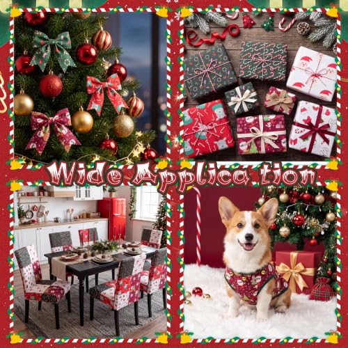 6 Pcs 18 x 21 Inches Christmas Cotton Fabric Precut Quilting Fabric Bundles Solid Colors Quilt Material for DIY Craft Sewing Embroidery - color: Christmas